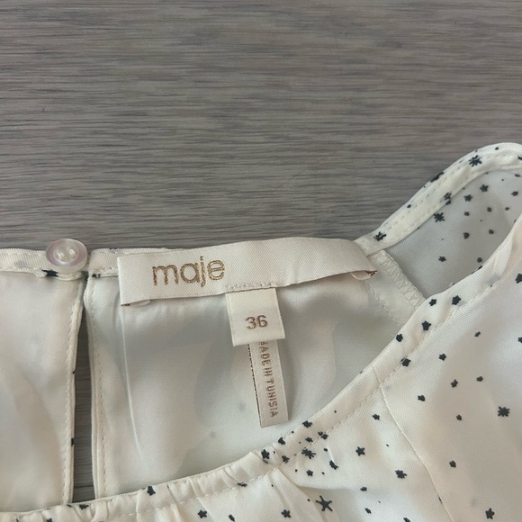 Maje Reto Asymmetrical Long Sleeved Dress Size 36/US4 galaxies of stars - Picture 4 of 7